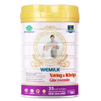 Sữa bột dinh dưỡng Xương Khớp Wemilk Glucosmin 900gr. Có Canxi, Glucosamin, Isomalt. Dùng được cho người Tiểu Đường